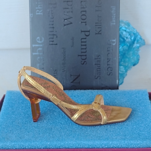 Retired Just The Right Shoe "Snakes Alive" Brown Miniature Figurine By Raine - Picture 1 of 11